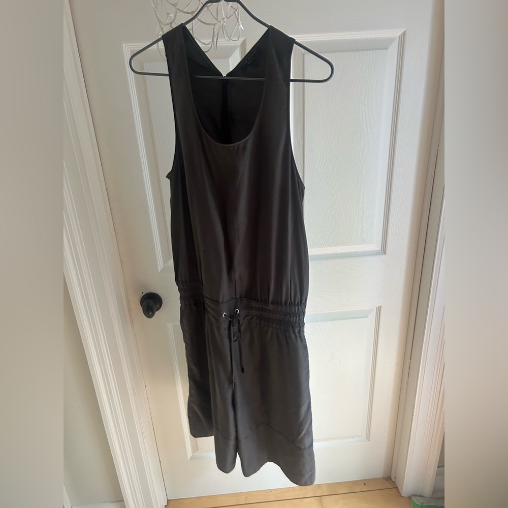 Rag & Bone, Khaki Sleeveless Romper. With side pockets.